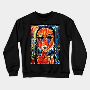 Red moon girl Crewneck Sweatshirt